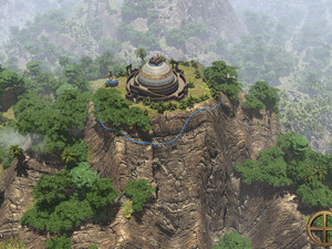 A sanctuary on top of a tall mountain in 0 A.D. Empires Ascendant